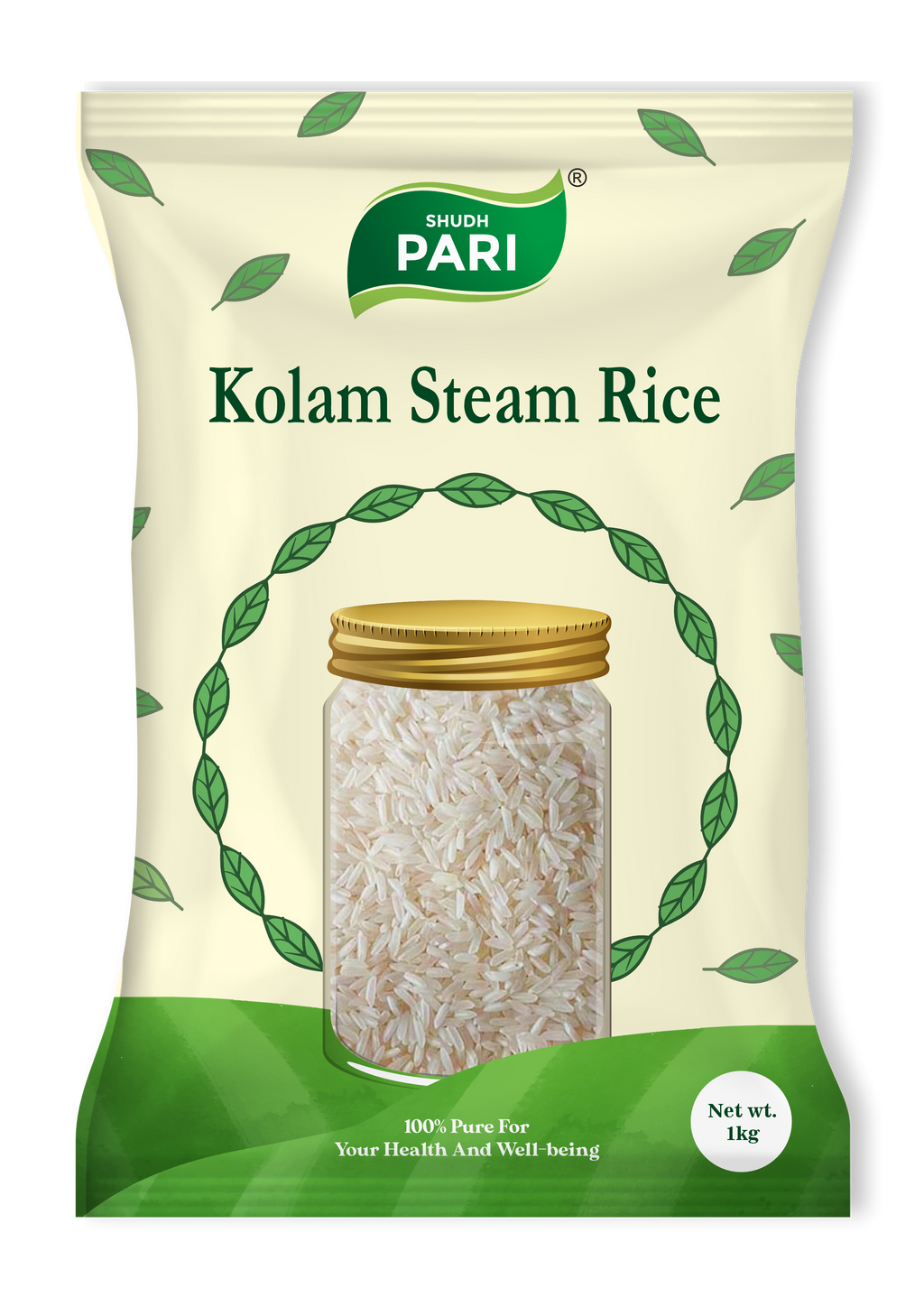 Shudh Pari Kolam Steam Rice | Soft & Fluffy Rice - 1 Kg