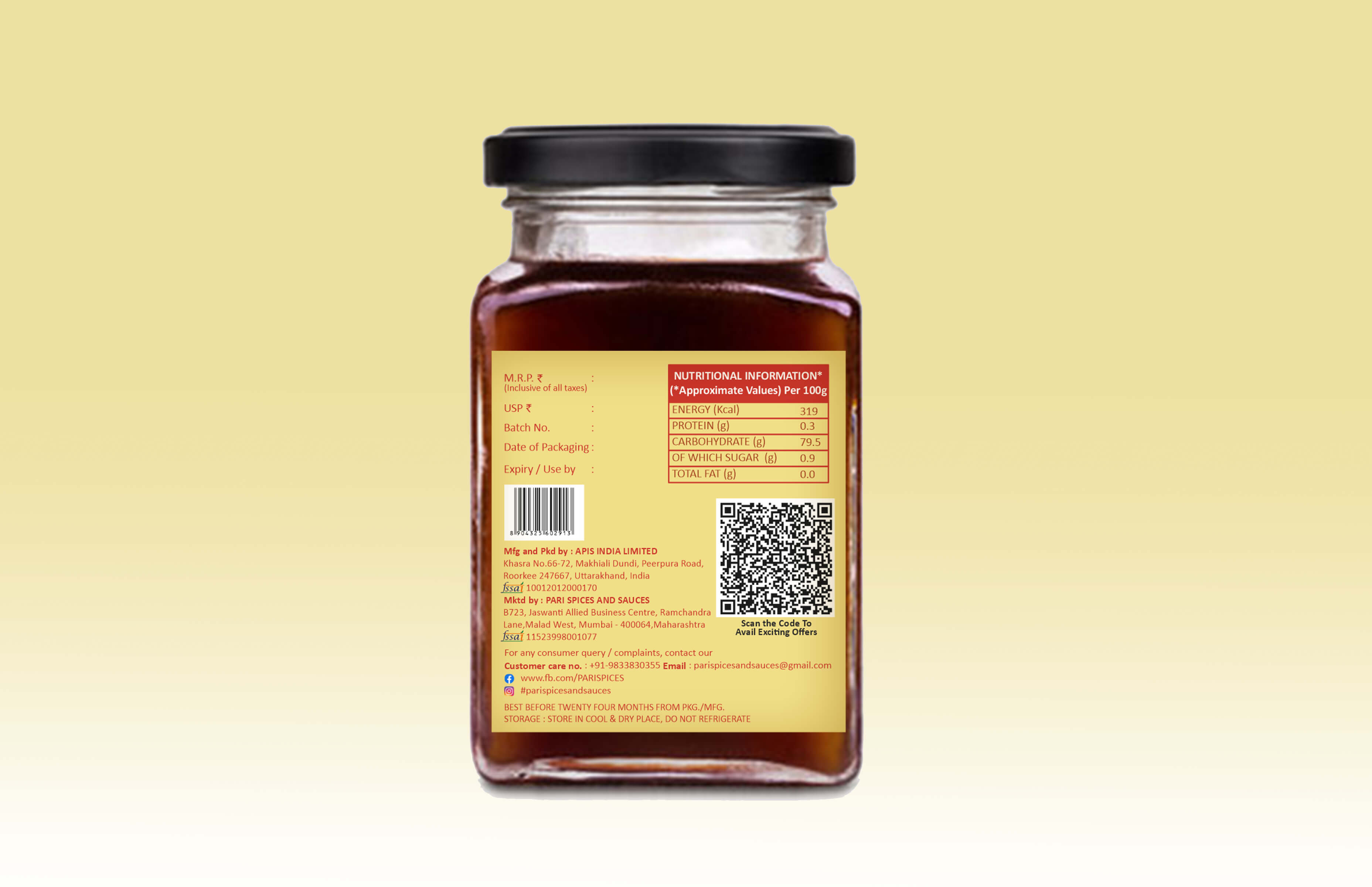 Pari Sidr Wild Natural Honey - 350gm Jar