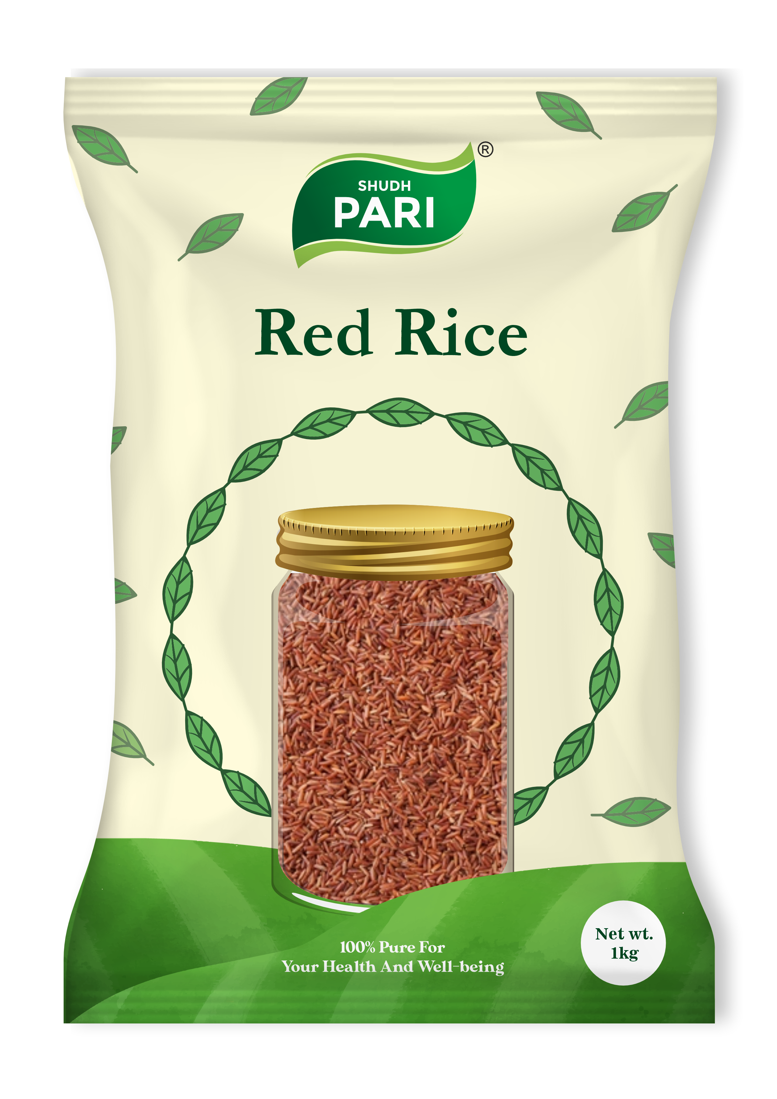 Shudh Pari Red Rice | Healthy Whole Grain Red Rice - 1 Kg