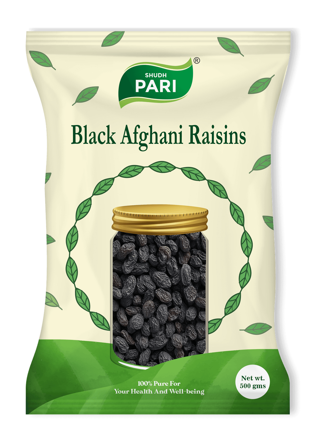 Shudh Pari Afghani Black Raisins Seedless - 500gm