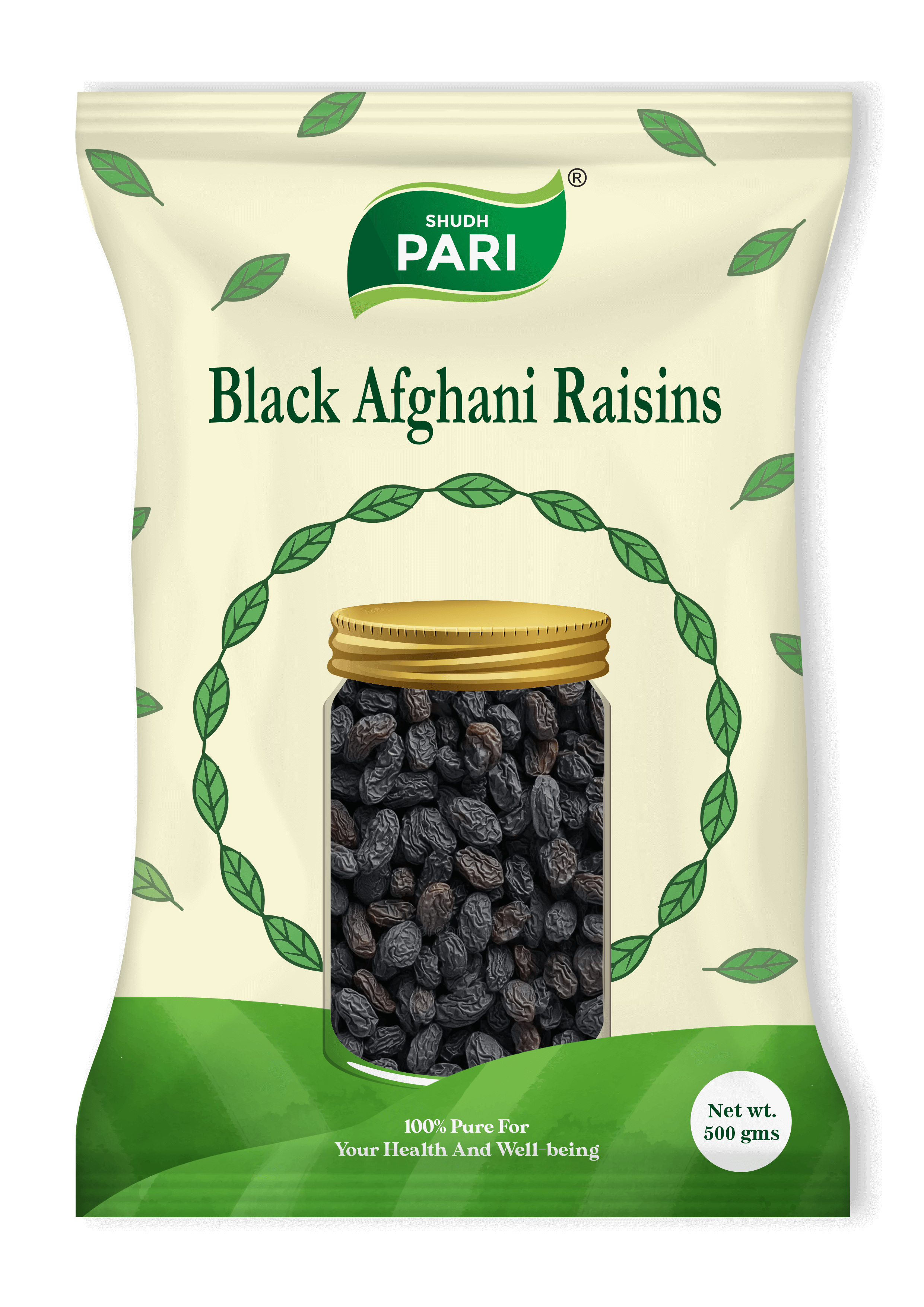 Shudh Pari Afghani Black Raisins Seedless - 500gm
