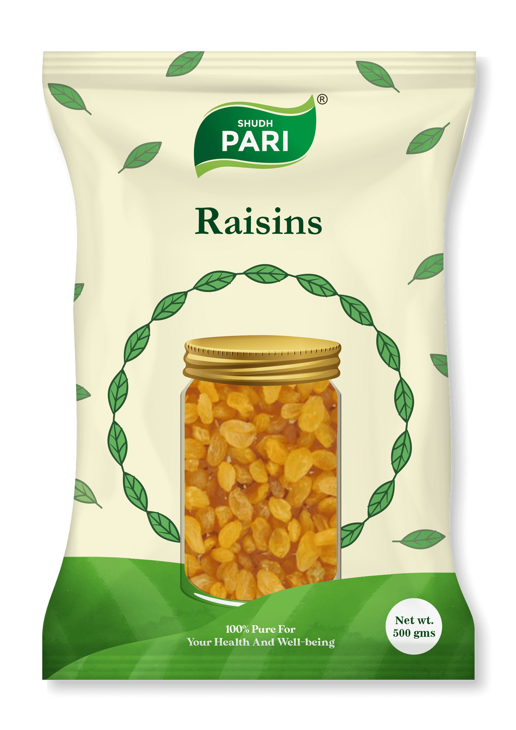 Shudh Pari Indian Yellow Raisins - 500gm