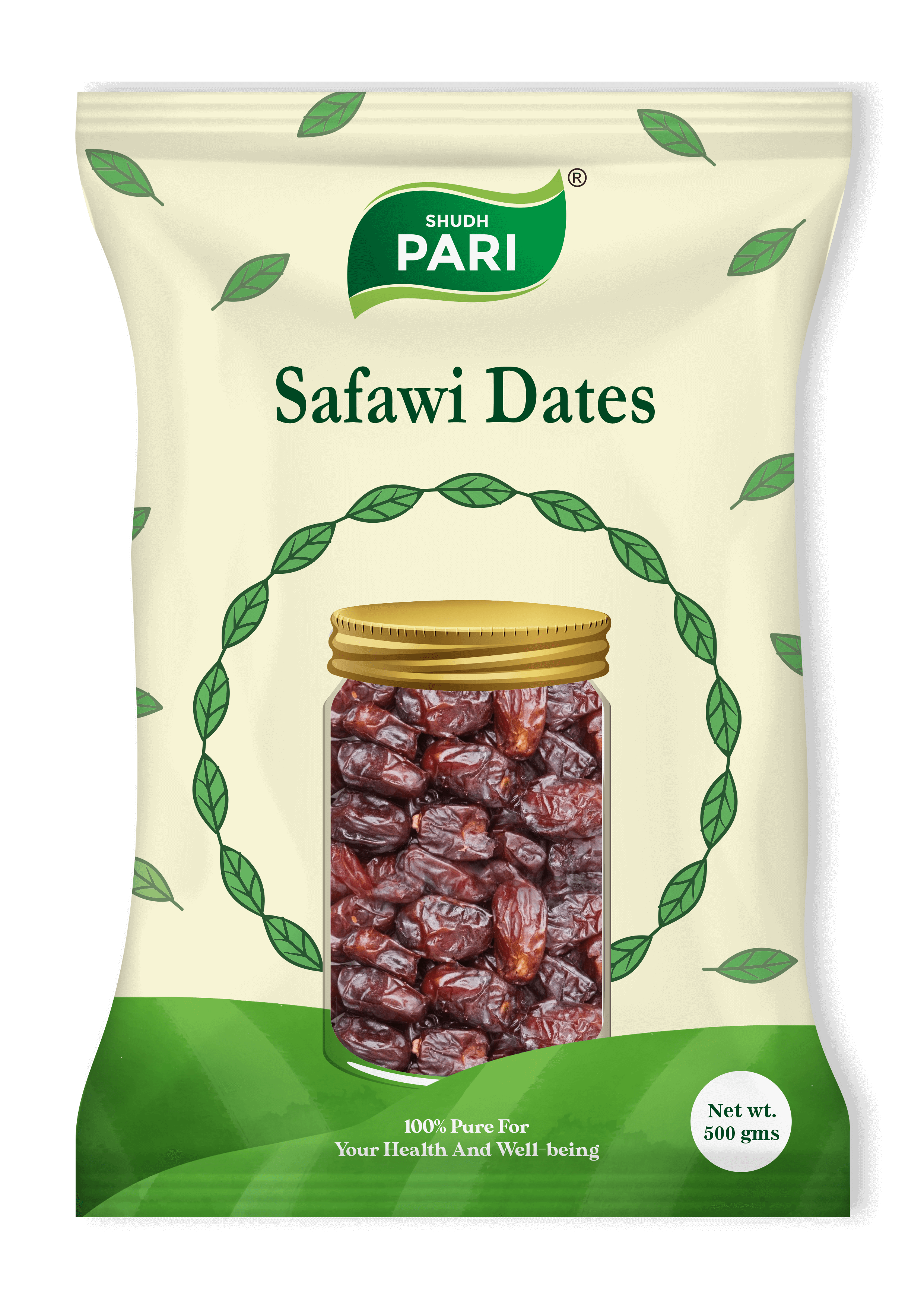 Shudh Pari Premium Saudi Delight Safawi Dates - 500gm