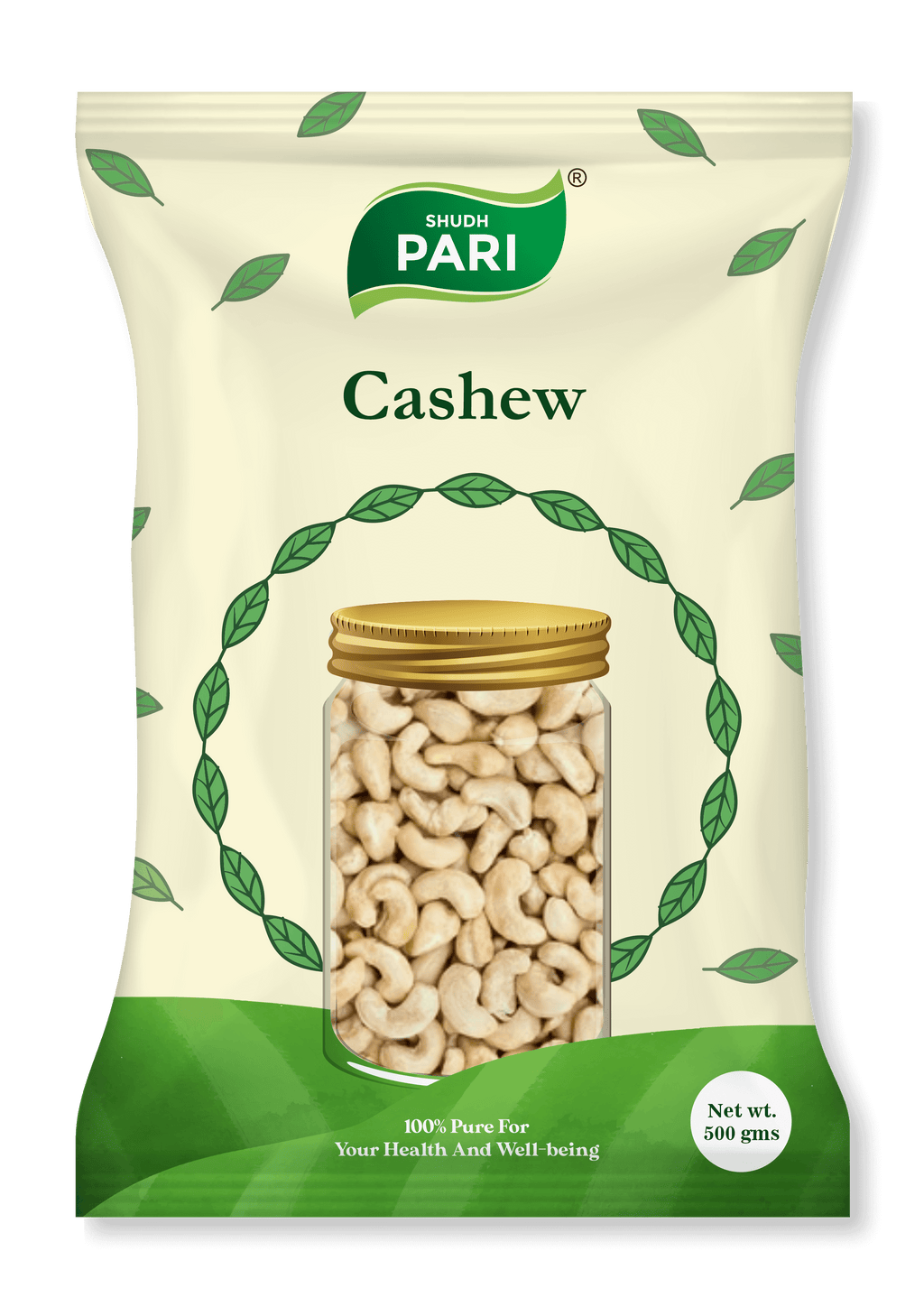 Shudh Pari Premium Whole Cashew W320 Nuts - 500gm