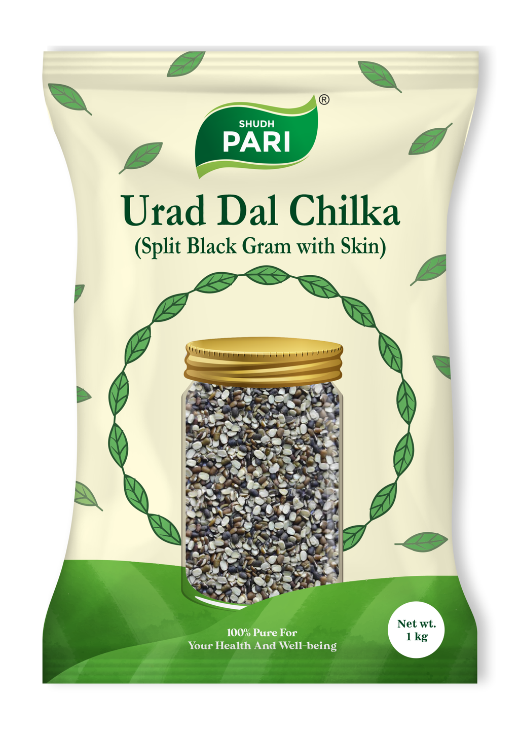 Shudh Pari Urad Dal Chilka / Split Black Gram with Skin - 1kg