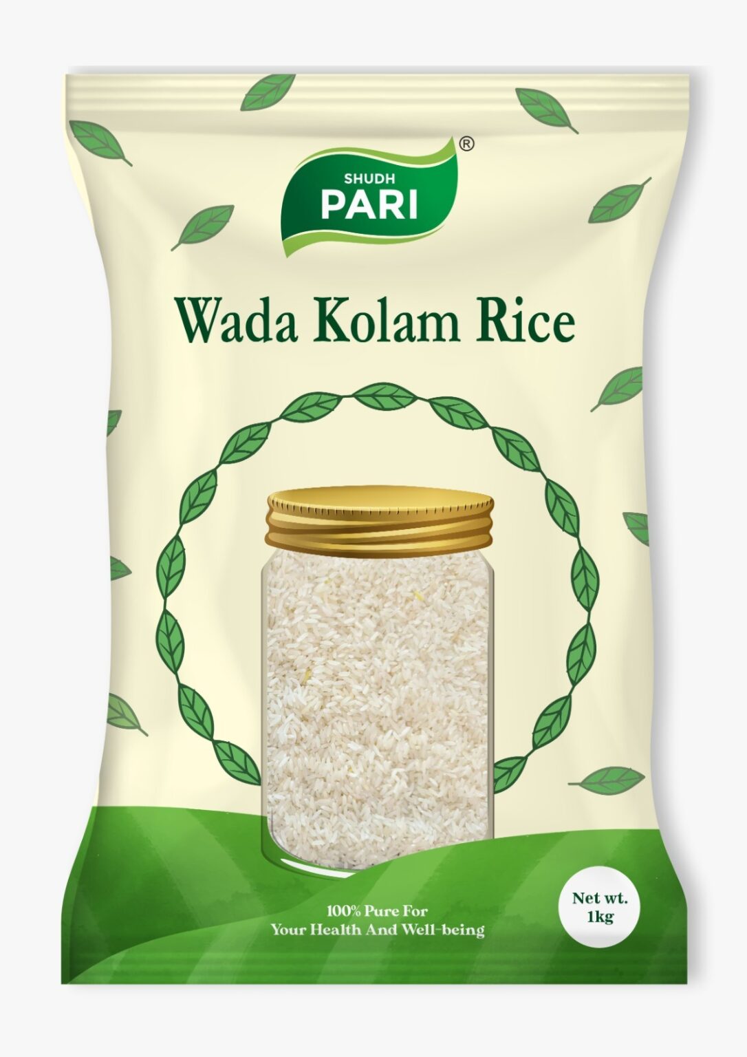 Shudh Pari Wada Kolam Rice | Premium Aromatic Rice - 1 Kg Pari Spices and Sauces