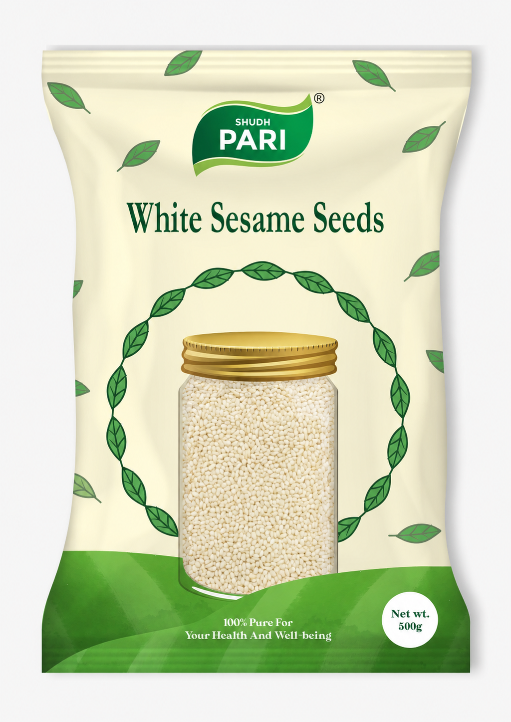 Shudh Pari White Sesame Seeds / Safed Til - 500gm
