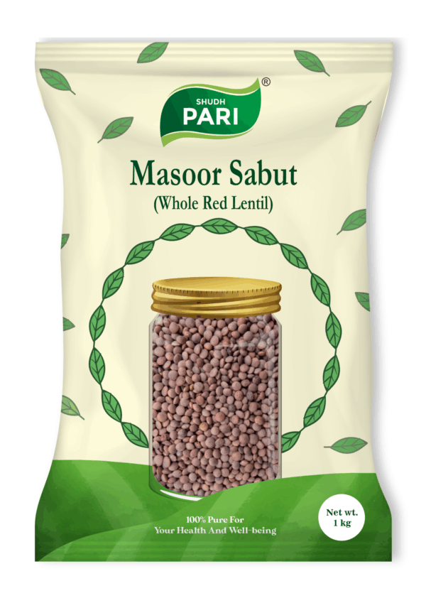Shudh Pari Masoor Sabut / Whole Red Lentils - 1kg