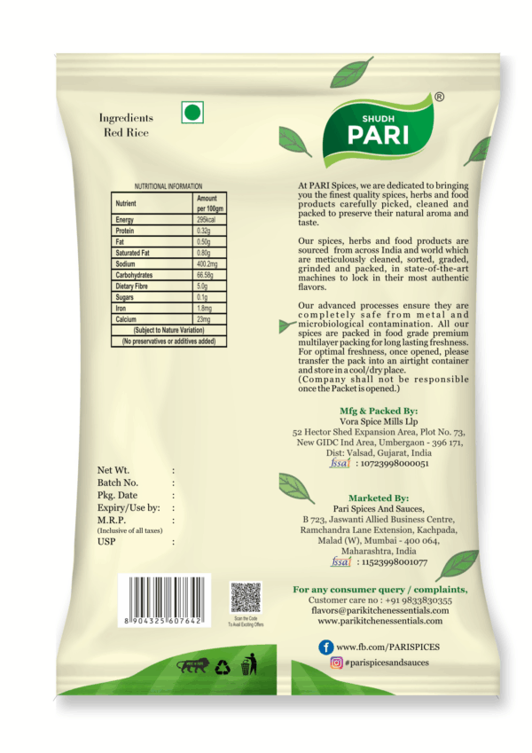 Shudh Pari Red Rice | Healthy Whole Grain Red Rice - 1 Kg