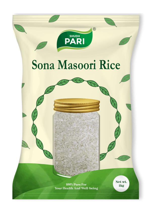 Shudh Pari Sona Masoori Rice | Light & Fluffy Rice - 1 Kg